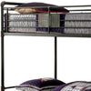 Industrial Design Twin Size Metal Bunk Bed Black By Casagear Home FOA-CM-BK913