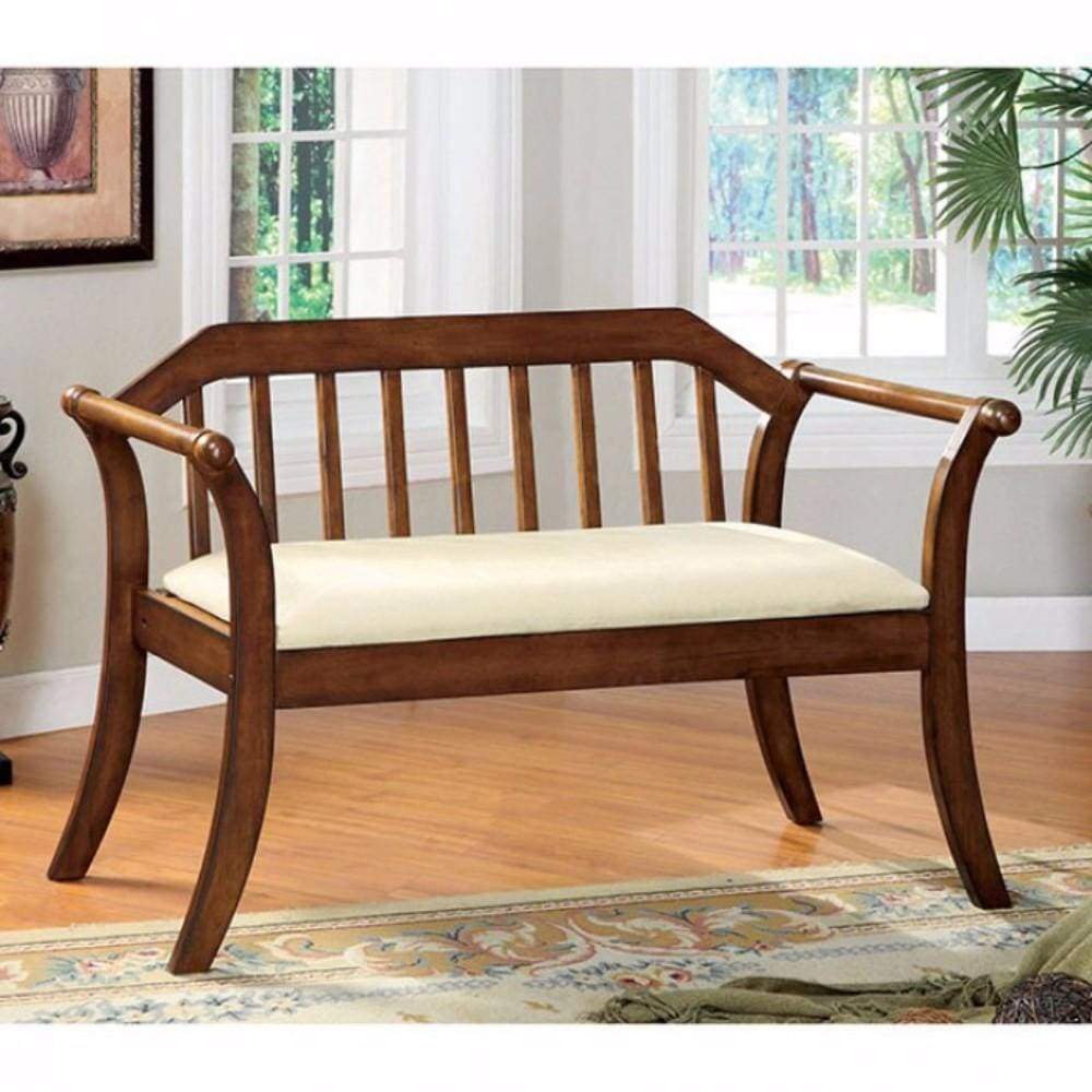 Derby Transitional Style Bench, Dark Oak By Casagear Home