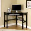 Porto Transitional Corner Desk In Black By Casagear Home