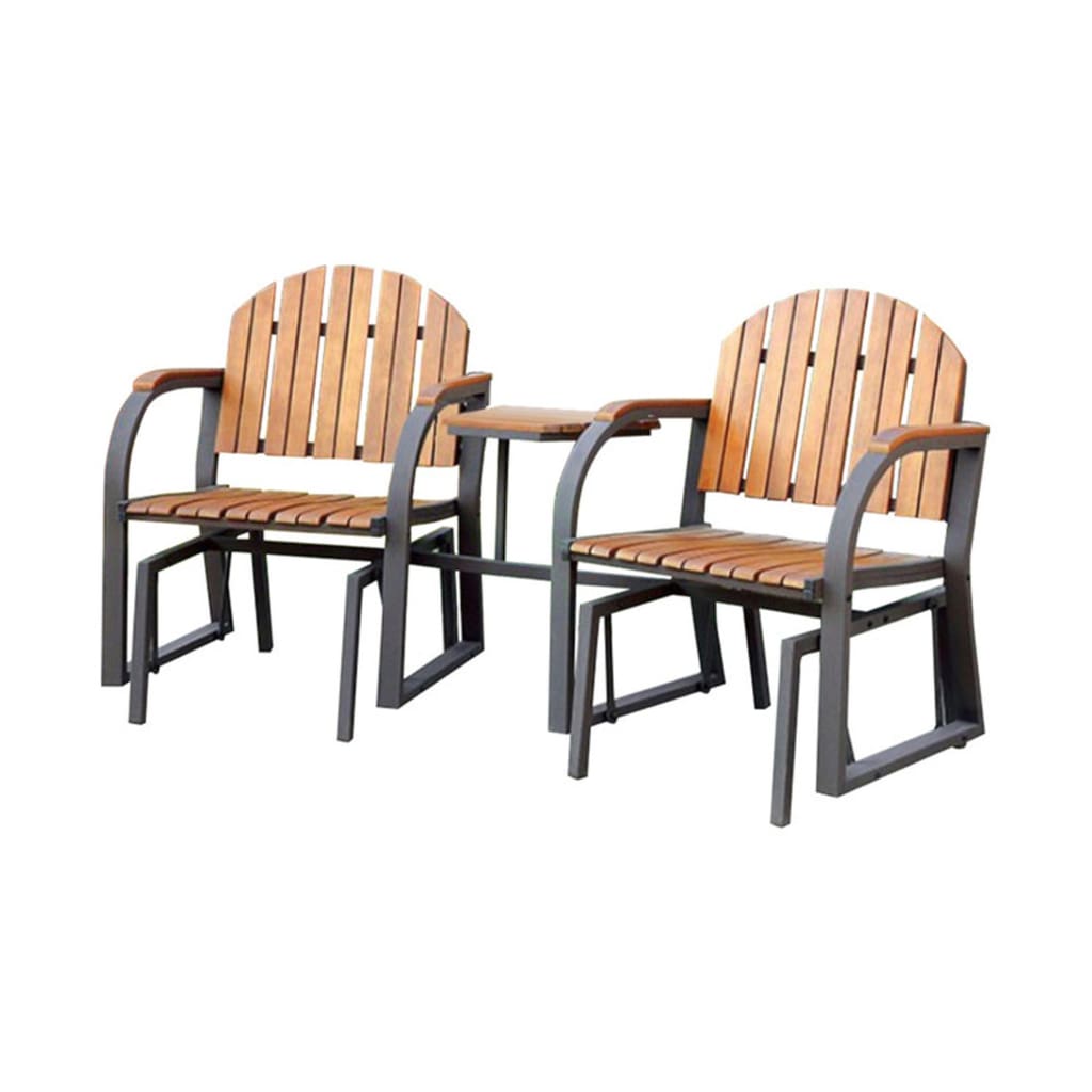 Perse Contemporary Rocking Chair Set Oak Finish FOA-CM-OC2555