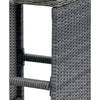 6 Piece Patio Bar Stool In Aluminum Wicker Frame And Padded Fabric Seat Gray By Casagear Home FOA-CM-OT1847-BC-6PK