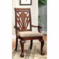 Petersburg I Traditional Arm Chair Cherry Finish Set of 2 FOA-CM3185AC-2PK