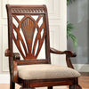 Petersburg I Traditional Arm Chair Cherry Finish Set of 2 FOA-CM3185AC-2PK