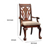 Petersburg I Traditional Arm Chair Cherry Finish Set of 2 FOA-CM3185AC-2PK