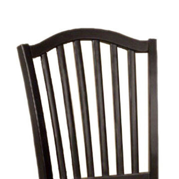 Mayville Cottage Side Chair Withwooden Seat Black & Antique Oak Finsh Set of 2 By Casagear Home FOA-CM3431SC-2PK