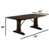 Traditional Dining Table Rustic Walnut Brown By Casagear Home FOA-CM3465T