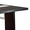 Contemporary Glass Insert Dining Table Black By Casagear Home FOA-CM3559T