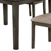 5 Piece Wooden Dining Table Set In Weathered Brown By Casagear Home FOA-CM3607T-5PK