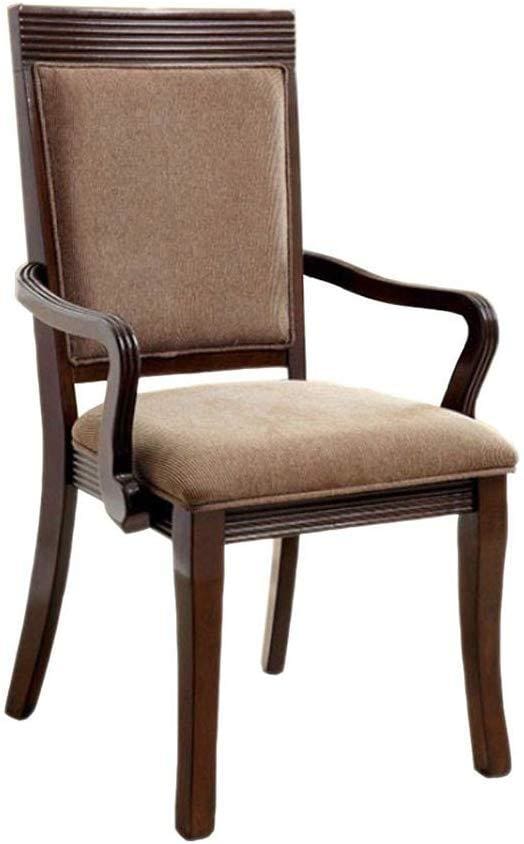 Woodmont Contemporary Arm Chair, Walnut Finish, Set Of 2 By Casagear Home