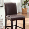 Gladstone II Contemporary Counter Height Chair, Dark Walnut Finish, Set of 2 By Casagear Home