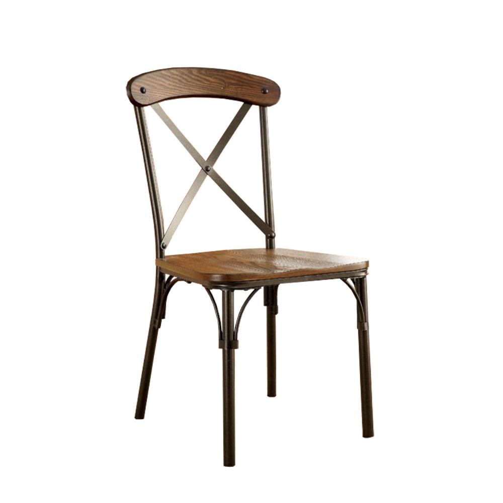 Crosby Industrial Side Chair Bronze Finish Set of 2 FOA-CM3827SC-2PK