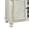 Transitional Style Wooden Server with Side Door Cabinets and 2 Drawers White By Casagear Home FOA-CM3872WH-SV