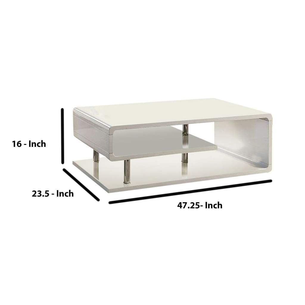 Ninove I Contemporary Style Coffee Table White FOA-CM4057C