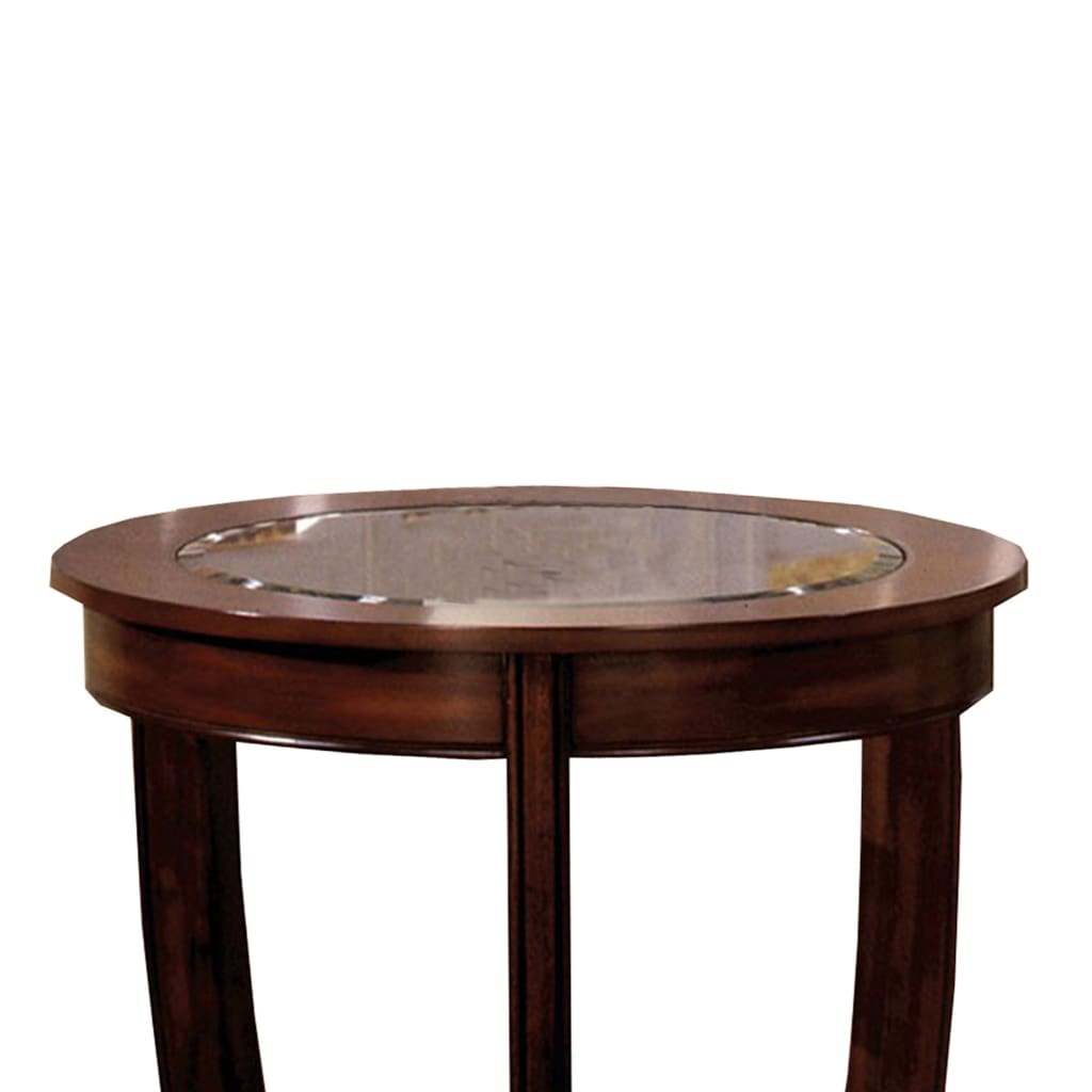 Crystal Falls Transitional End Table Dark Cherry FOA-CM4336E