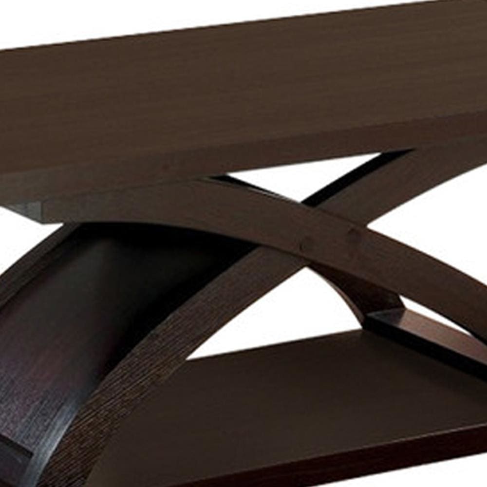 Arkley Contemporary Style Coffee Table Dark Walnut By Casagear Home FOA-CM4641C