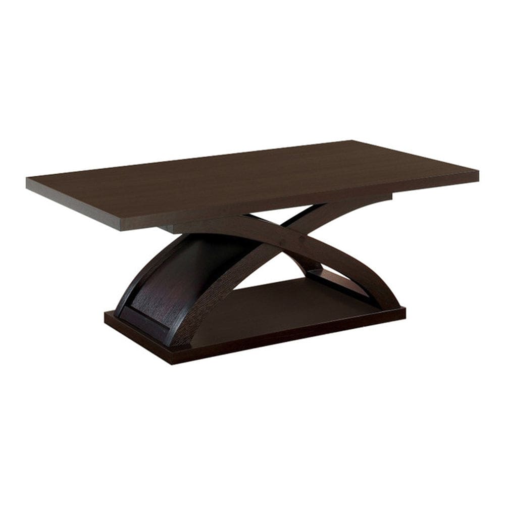 Arkley Contemporary Style Coffee Table Dark Walnut By Casagear Home FOA-CM4641C