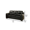 Parma Modern Plush Cushion Sofa Black By Casagear Home FOA-CM6324BK-SF