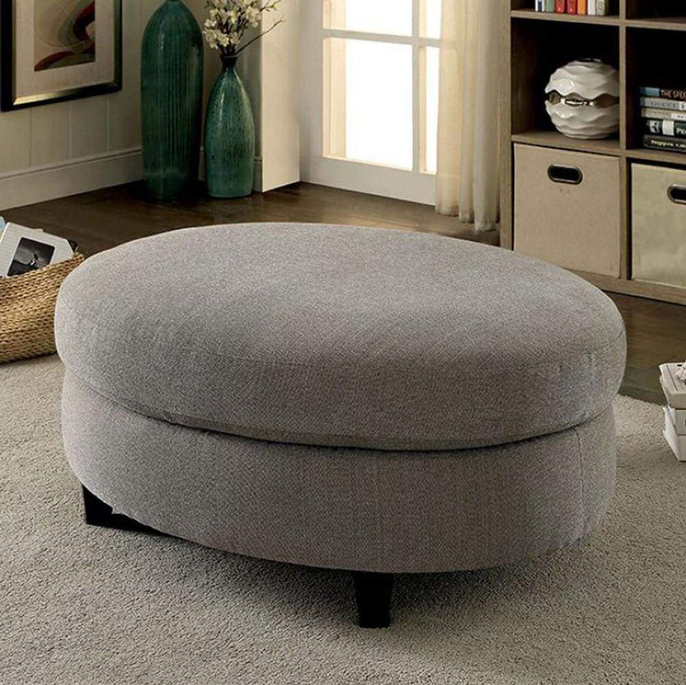 Sarin Contemporary Ottoman, Warm Gray By Casagear Home