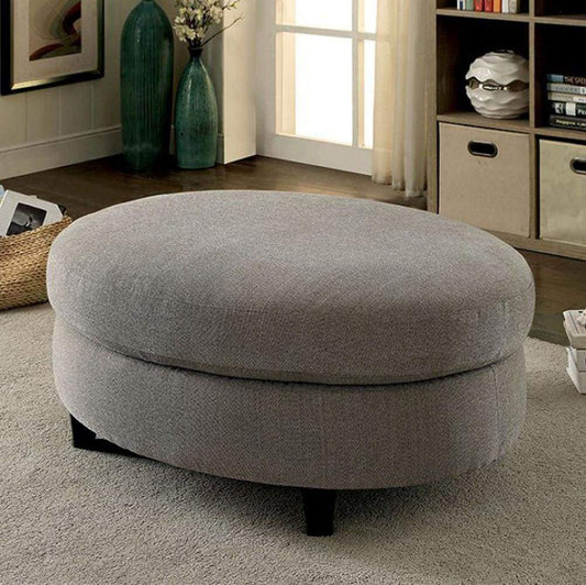 Sarin Contemporary Ottoman, Warm Gray By Casagear Home