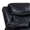 Leatherette Power Recliner With Cup Holders & Storage Black By Casagear Home FOA-CM6567-CH