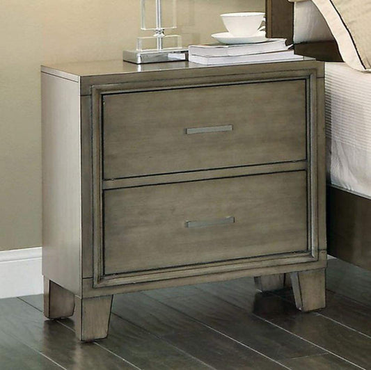 Enrico I Contemporary Style Night Stand, Gray Finish By Casagear Home