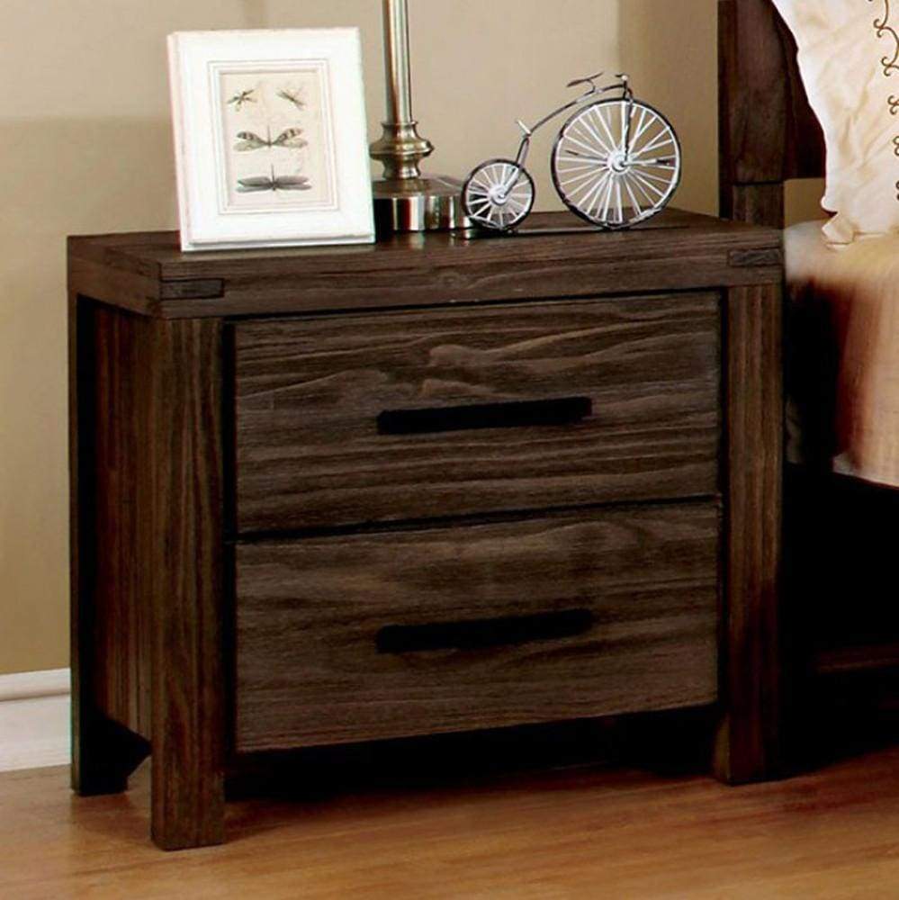 Rexburg Transitional Nightstand, Dark Gray Finish By Casagear Home