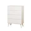 Mid-Century Modern Style Wooden Chest, White