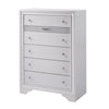 Contemporary Solid Wood Chest With Jewelry Drawer, White By Casagear Home