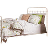 Aesthetic California King Metal Bed Vintage White By Casagear Home FOA-CM7701WH-CK