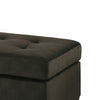 Polyester Upholstered Ottoman With Tufted Seat Chocolate Brown HME-8367CH-4