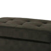 Polyester Upholstered Ottoman With Tufted Seat Chocolate Brown HME-8367CH-4