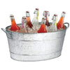 Benzara Galvanized Beverage Tub With Handles Gray I457-AMC0001