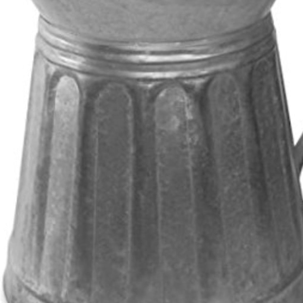 Benzara Vintage Style Galvanized Metal Milk Pitcher Gray I457-AMC0004