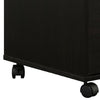 25 Inch 2 Drawer Wood File Cabinet Printer Stand with Open Cubby Rolling Caster Wheels Dark Brown IDF-11491