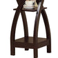 Square Top Wooden Plant Stand with Curved Legs and Shelves Large Dark Brown By Casagear Home IDF-14852