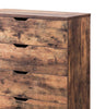 Commodious Five Drawers Wooden Utility Chest with Metal Glides Brown - K16069 IDF-K16069