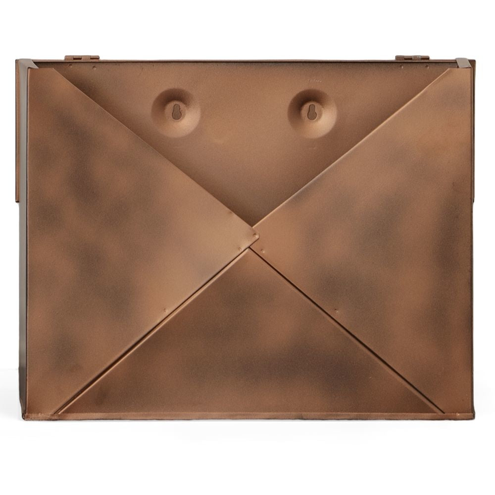 Envelope Shaped Wall Mount Metal Mail Box Copper By Casagear Home IMX-44090