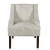 Fabric Upholstered Wooden Accent Chair with Swooping Arms Gray and Brown - K6499-A810 By Casagear Home KFN-K6499-A810