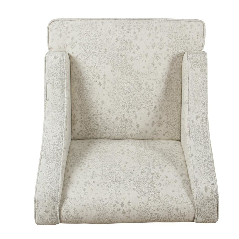 Fabric Upholstered Wooden Accent Chair with Swooping Arms Gray and Brown - K6499-A810 By Casagear Home KFN-K6499-A810