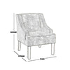 Fabric Upholstered Wooden Accent Chair with Swooping Arms Gray and Brown - K6499-A810 By Casagear Home KFN-K6499-A810