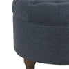 Fabric Upholstered Wooden Ottoman with Tufted Lift Off Lid Storage Navy Blue - N8264-F2110 By Casagear Home KFN-N8264-F2110