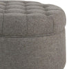 Fabric Upholstered Wooden Ottoman with Tufted Lift Off Lid Storage Dark Gray - N8264-F2111 By Casagear Home KFN-N8264-F2111