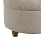 Fabric Upholstered Wooden Ottoman with Tufted Lift Off Lid Storage Beige - N8264-F2207 By Casagear Home KFN-N8264-F2207