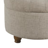 Fabric Upholstered Wooden Ottoman with Tufted Lift Off Lid Storage Beige - N8264-F2207 By Casagear Home KFN-N8264-F2207