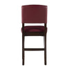 24-Inch Wooden Counter Stool with Leatherette Seat and Backrest Black and Red LHD-0217RED-01-KD-U