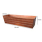 Rectangular Metal Flower Planter Box with Embossed Line Design Large Copper MIL-C-21C