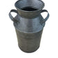 Countryside Galvanized Metal Milk Can Shape Pitcher Gray By Benzara NAU-IR2567