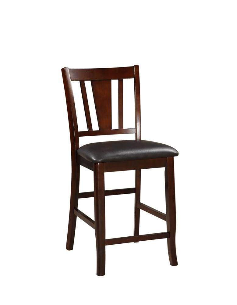 Wooden High Chair, Dark Brown & Black, Set of 2