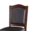 Wooden Armless High Chair Espresso Brown & Black Set of 2 PDX-F1346