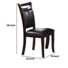 Retro Style Set Of Two Wooden Dining Chairs In Dark Brown PDX-F1388